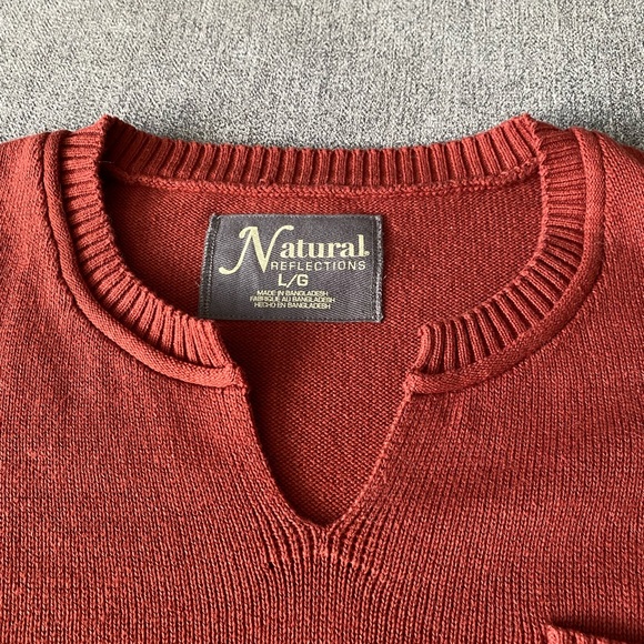 EUC Reflections Burnt Orange Sweater Size L - Picture 2 of 4